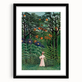 Exotic Forest Wall Art - Rousseau’s Vibrant Jungle Scene with Woman Decor
