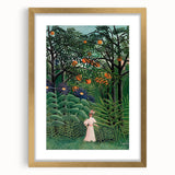 Exotic Forest Wall Art - Rousseau’s Vibrant Jungle Scene with Woman Decor
