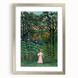 Exotic Forest Wall Art - Rousseau’s Vibrant Jungle Scene with Woman Decor