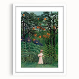 Exotic Forest Wall Art - Rousseau’s Vibrant Jungle Scene with Woman Decor