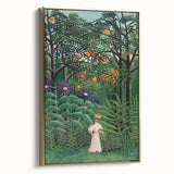 Exotic Forest Wall Art - Rousseau’s Vibrant Jungle Scene with Woman Decor
