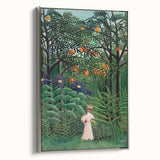 Exotic Forest Wall Art - Rousseau’s Vibrant Jungle Scene with Woman Decor