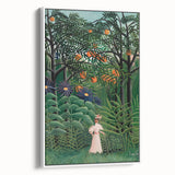 Exotic Forest Wall Art - Rousseau’s Vibrant Jungle Scene with Woman Decor