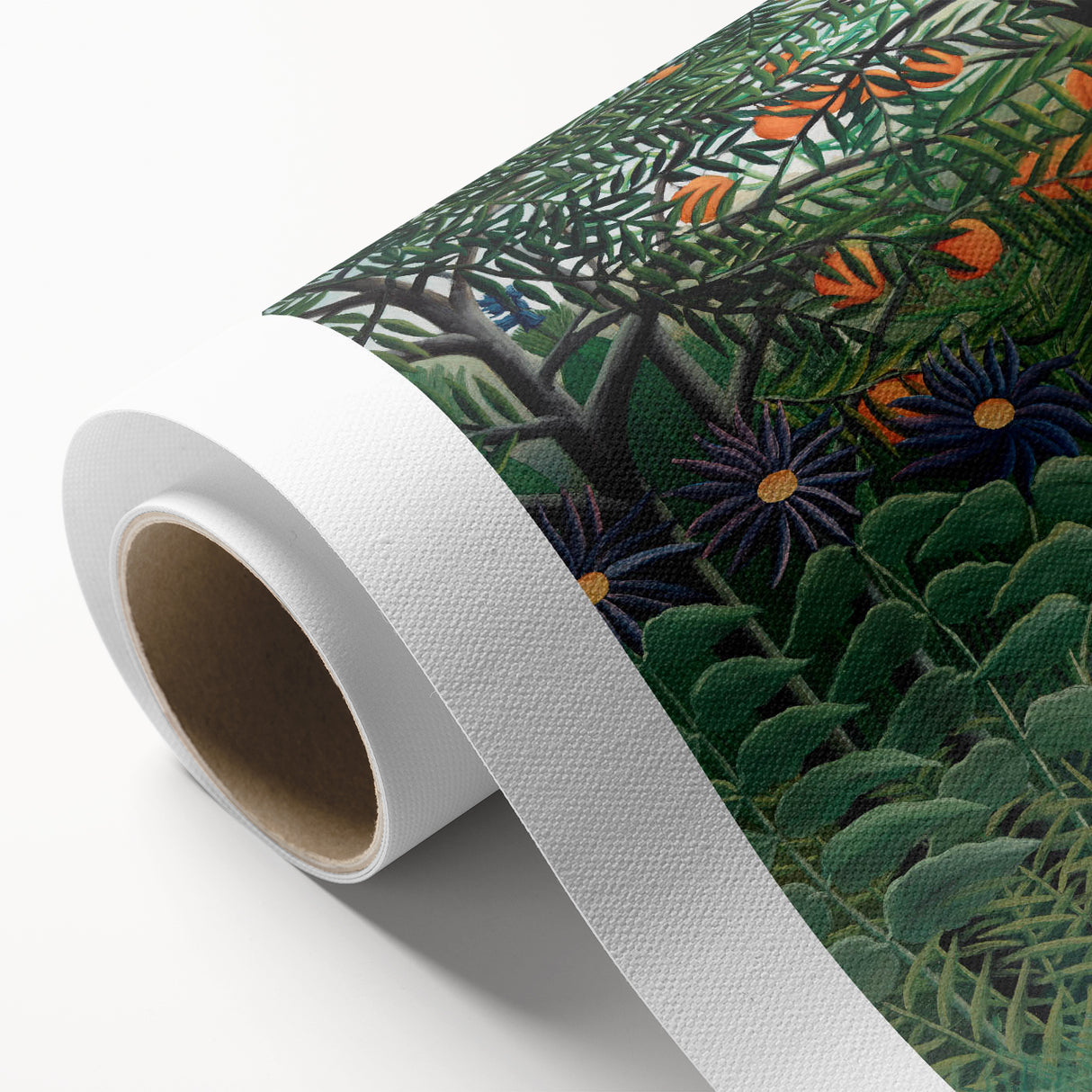 Exotic Forest Wall Art - Rousseau’s Vibrant Jungle Scene with Woman Decor