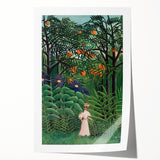 Exotic Forest Wall Art - Rousseau’s Vibrant Jungle Scene with Woman Decor