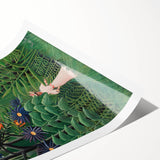 Exotic Forest Wall Art - Rousseau’s Vibrant Jungle Scene with Woman Decor