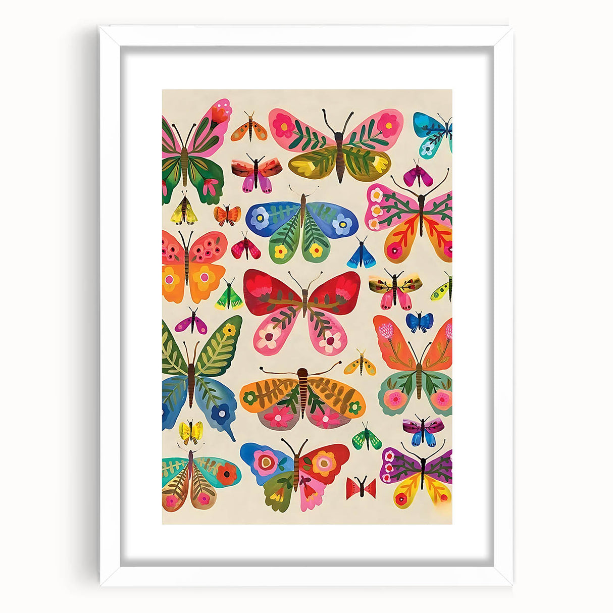 Colorful Butterfly Girls Room Wall Art – Kids Room Art Print