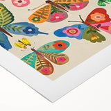 Colorful Butterfly Girls Room Wall Art – Kids Room Art Print