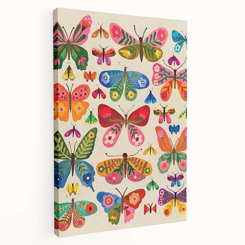 Colorful Butterfly Girls Room Wall Art – Kids Room Art Print