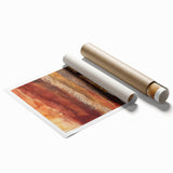 Extra large rolled print of autumnal floral art in earthy tones, ideal for classy bathroom or large living room decor.