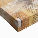 Black and white landscape art painting on stretched canvas depicting a serene autumn scene, ideal for bedroom wall art.