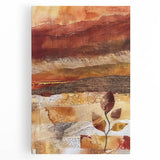 Large black and white stretched canvas featuring a minimalist autumn tree, ideal for kitchen wall art.