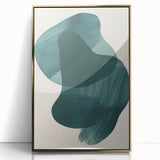 Modern Dining Room Wall Art - Abstract Green Canvas & Framed Print