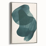 Modern Dining Room Wall Art - Abstract Green Canvas & Framed Print