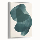 Modern Dining Room Wall Art - Abstract Green Canvas & Framed Print