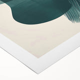 Modern Dining Room Wall Art - Abstract Green Canvas & Framed Print