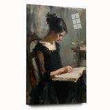 Abstract figurative acrylic painting displayed on glass, showcasing vibrant colors and dynamic shapes, ideal for modern home decor and artistic settings.