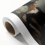 Abstract figurative wall art on rolled canvas showcasing vibrant colors and dynamic shapes, ideal for modern home decor, packaged securely in a protective tube.