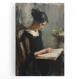 Abstract figurative stretched canvas artwork showcasing vibrant colors and dynamic shapes, perfect for modern home decor. Ideal for adding a contemporary touch to any space.