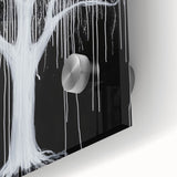 Abstract floral acrylic artwork with vibrant colors, showcasing intricate details and textures, ideal for modern home decor or art enthusiasts.