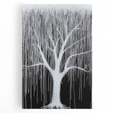 Abstract floral canvas artwork showcasing vibrant colors of pink, blue, and gold in a modern design. Perfect for home decor, adding a stylish touch to any room.