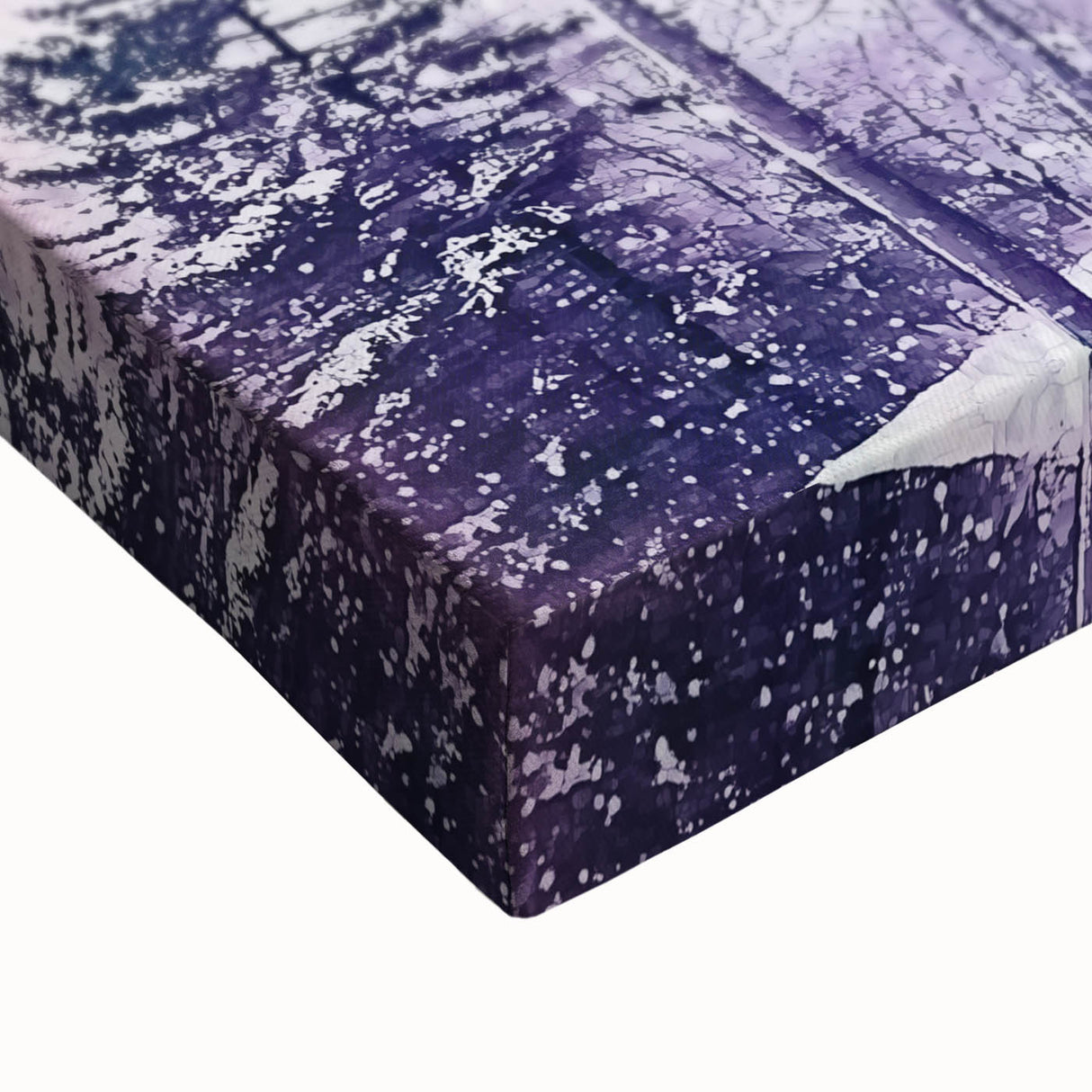Abstract landscape canvas print showcasing vibrant colors and fluid shapes, perfect for modern home decor. The artwork features a textured surface that adds depth and character, ideal for enhancing living spaces.