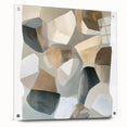 Minimalist Abstract Wall Art – Beige, Brown & Gray Stone Shapes