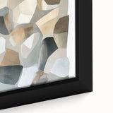 Minimalist Abstract Wall Art – Beige, Brown & Gray Stone Shapes