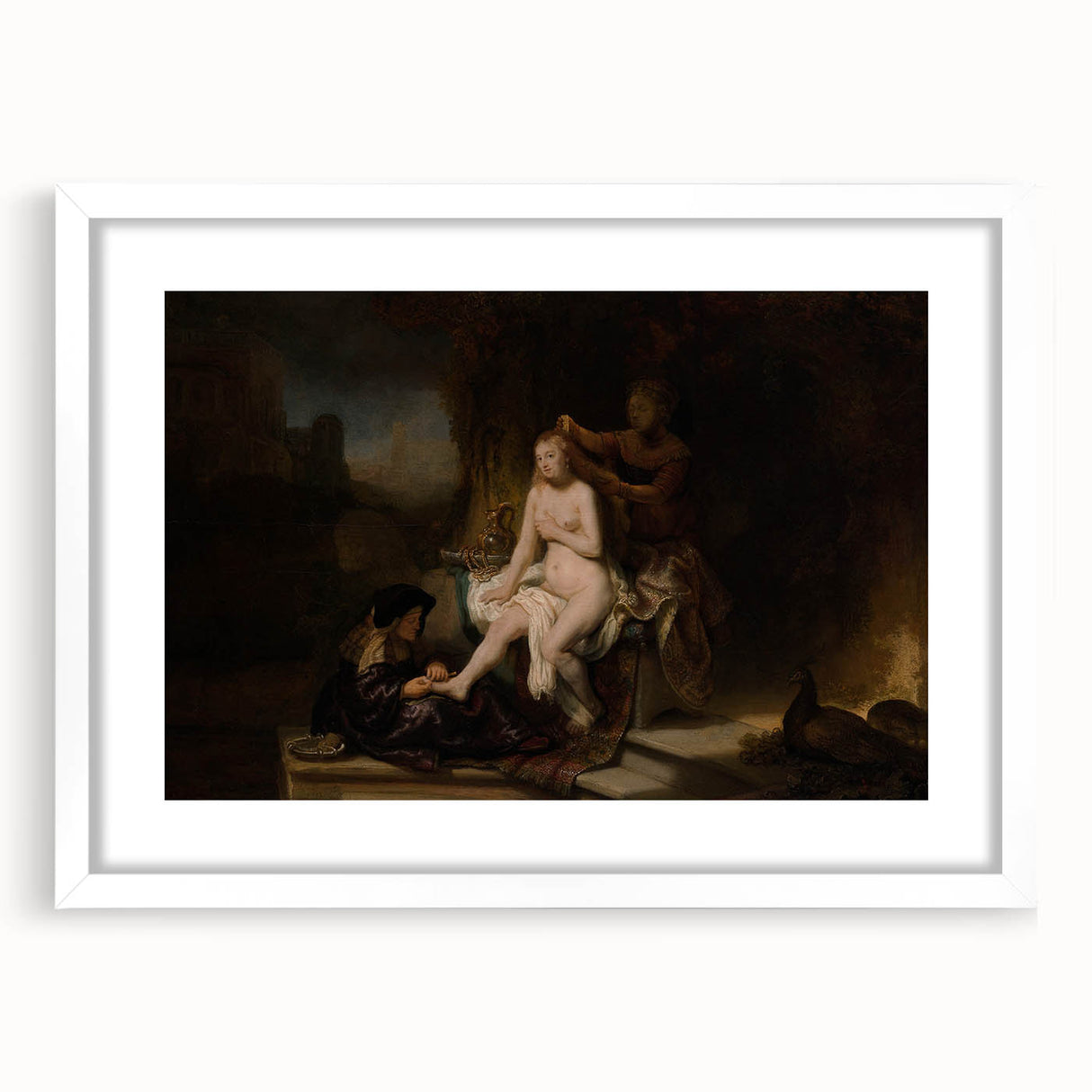 Baroque Bathing Scene: Classic Art Print with Luxurious Details