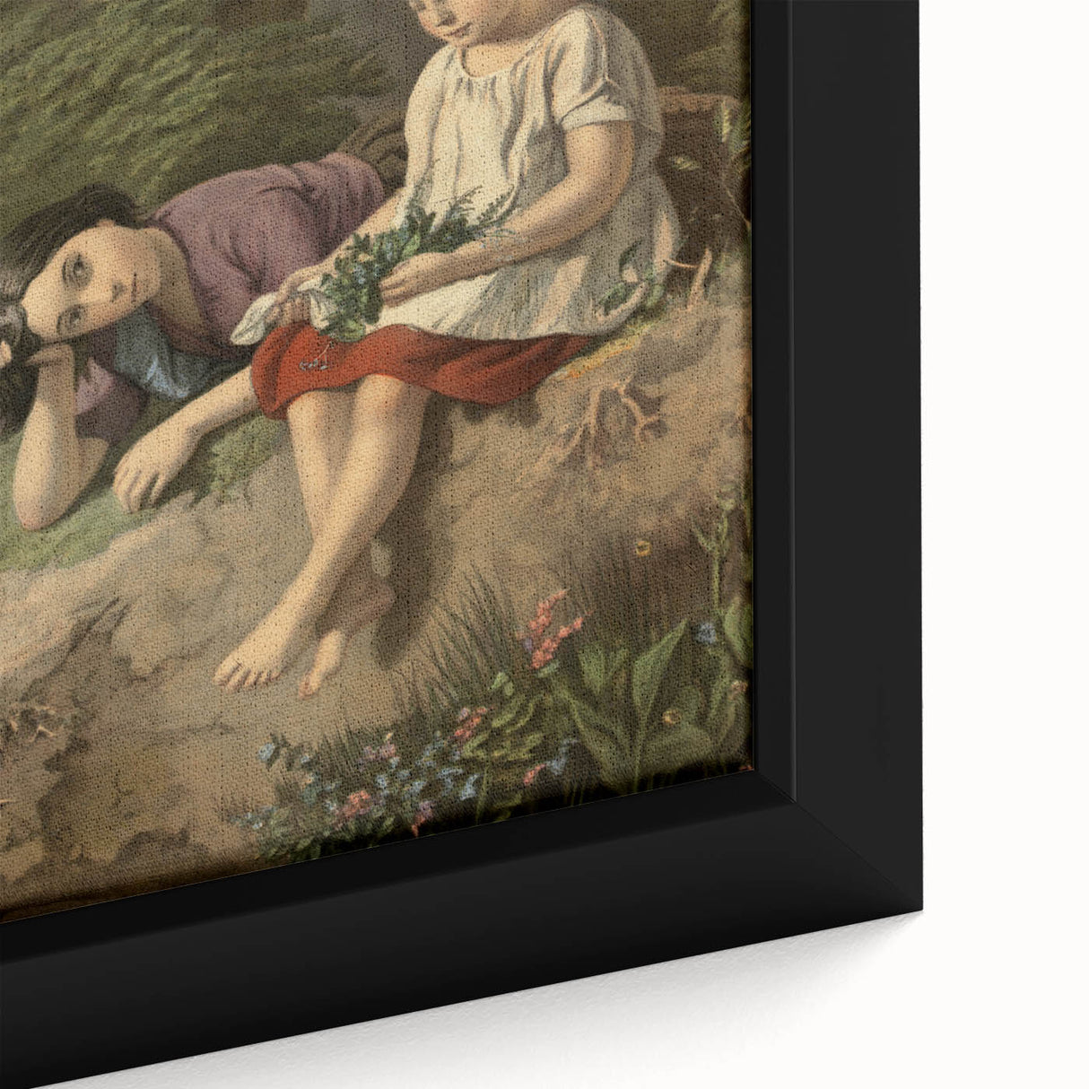 The Sisters Realism Art Print - Classical Realism Canvas for Home Decor