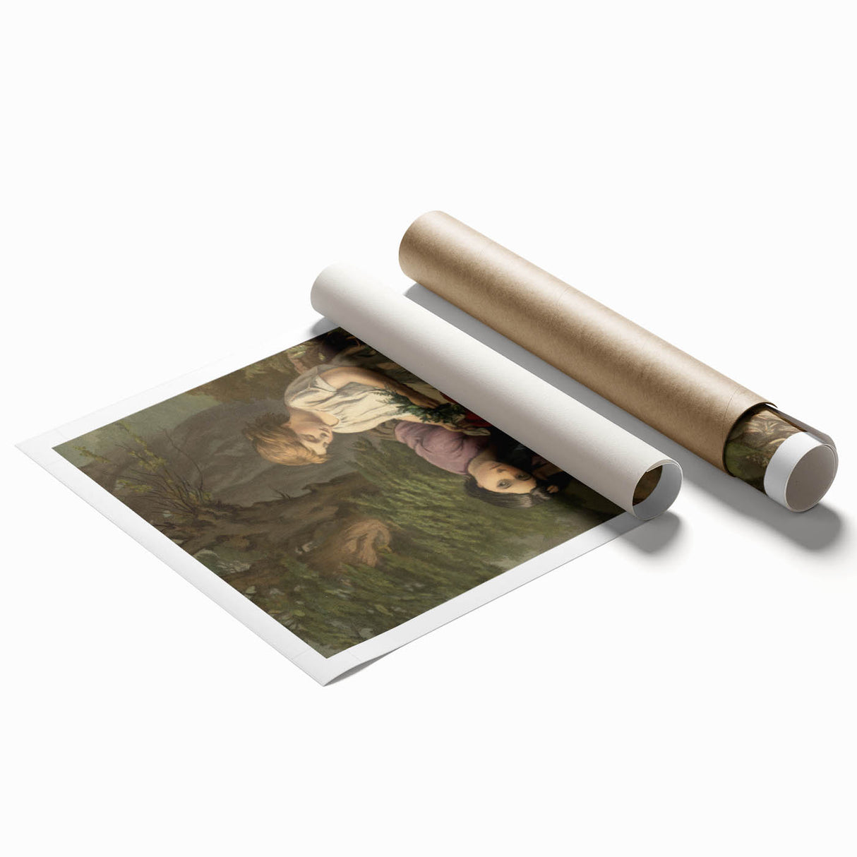 The Sisters Realism Art Print - Classical Realism Canvas for Home Decor