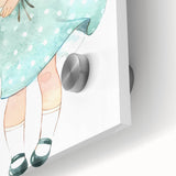 Floral Bouquet Girl Girls Room Wall Art – Kids Room Art Print