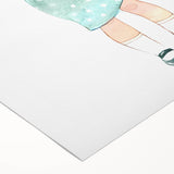 Floral Bouquet Girl Girls Room Wall Art – Kids Room Art Print