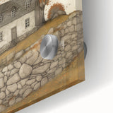 Large abstract wall art depicting autumnal colors on acrylic glass, suitable for bedroom or dining room decor.