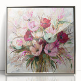 Elegant Floral Dining Room Wall Art - Canvas & Framed Print