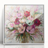 Elegant Floral Dining Room Wall Art - Canvas & Framed Print