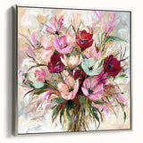 Elegant Floral Dining Room Wall Art - Canvas & Framed Print
