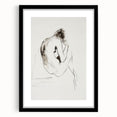 Abstract figurative artwork framed in matte black, showcasing dynamic shapes and colors, ideal for modern home décor. Perfect for adding a contemporary touch to any space.