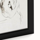 Close-up of an abstract figurative framed canvas artwork, showcasing vibrant colors and intricate details, perfect for modern home decor and artistic expression.