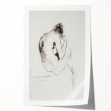 Abstract figurative art print showcasing vibrant colors and dynamic shapes, rolled and ready for display. Ideal for modern home decor and artistic spaces.