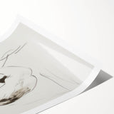 Abstract figurative art print showcasing vibrant colors and dynamic shapes, rolled up for easy shipping and storage, ideal for modern home decor.