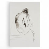 Abstract figurative stretched canvas artwork showcasing vibrant colors and dynamic shapes, perfect for modern home decor or art enthusiasts. Ideal for adding a contemporary touch to living spaces.