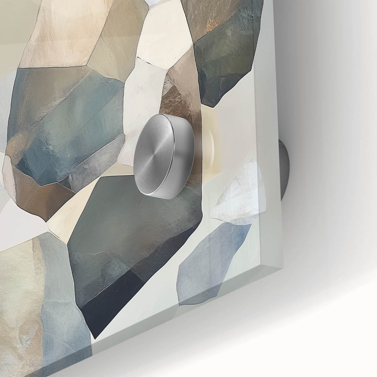 Minimalist Abstract Wall Art – Stone-Inspired Brown & Gray Canvas