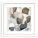 Minimalist Abstract Wall Art – Stone-Inspired Brown & Gray Canvas