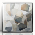 Minimalist Abstract Wall Art – Stone-Inspired Brown & Gray Canvas