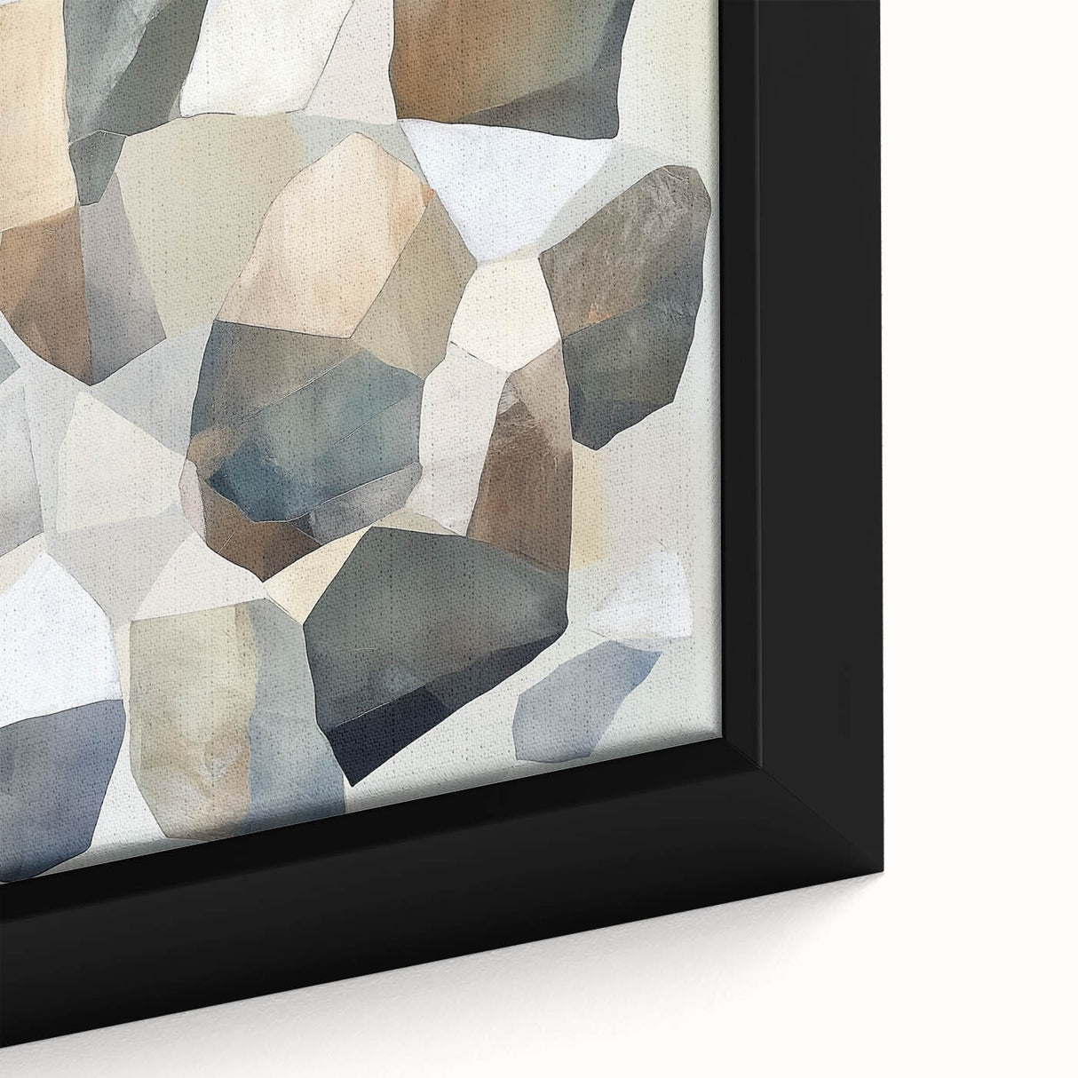 Minimalist Abstract Wall Art – Stone-Inspired Brown & Gray Canvas
