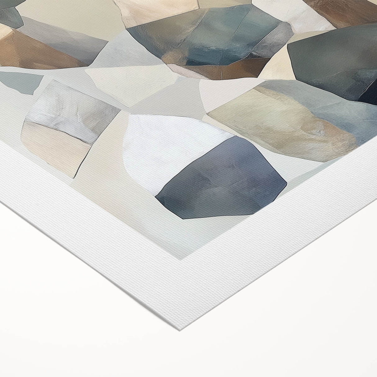 Minimalist Abstract Wall Art – Stone-Inspired Brown & Gray Canvas