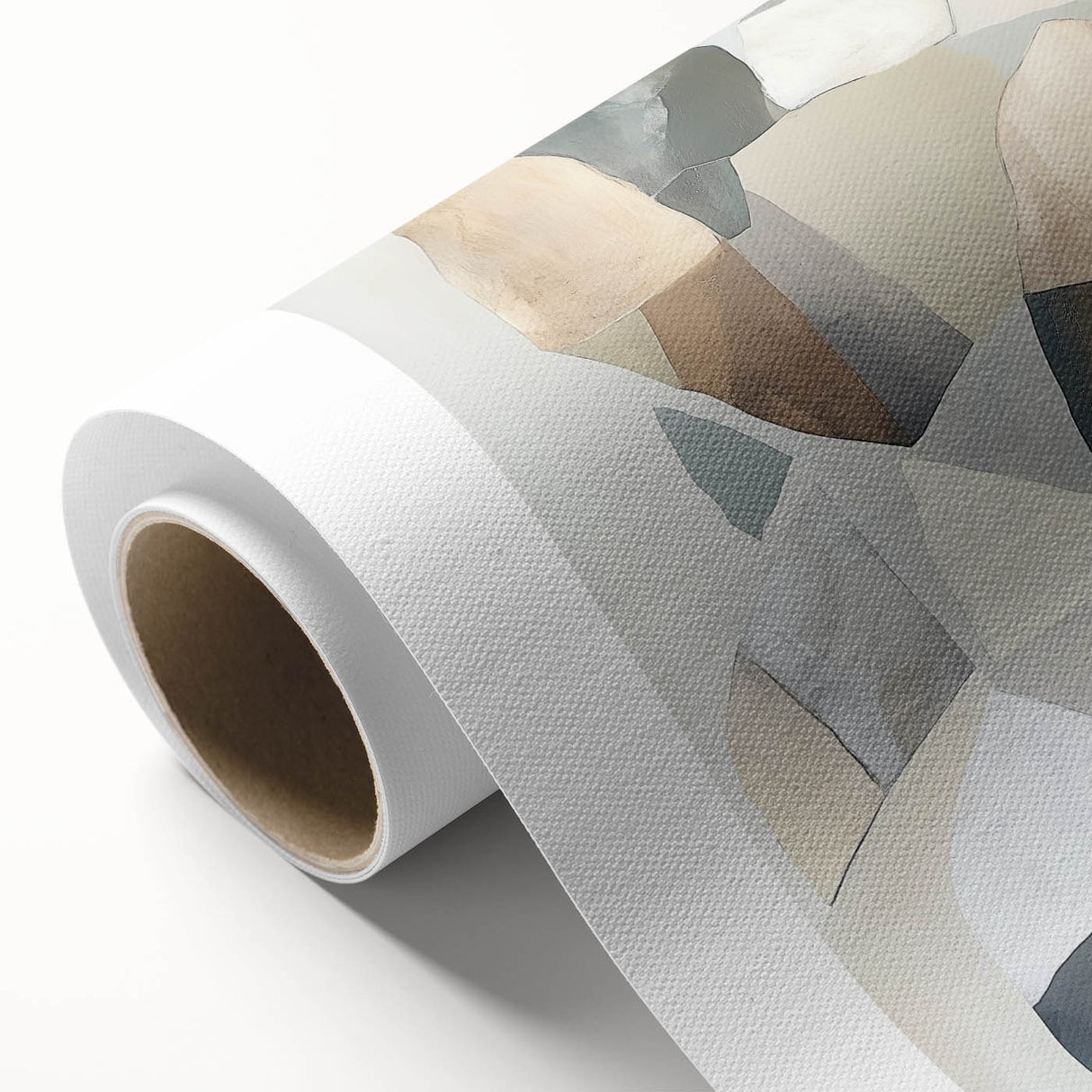 Minimalist Abstract Wall Art – Stone-Inspired Brown & Gray Canvas