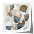 Minimalist Abstract Wall Art – Stone-Inspired Brown & Gray Canvas