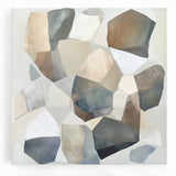 Minimalist Abstract Wall Art – Stone-Inspired Brown & Gray Canvas